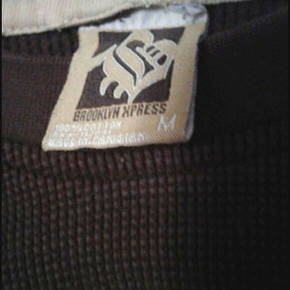 HOST PICK Retro 80s Brooklyn Express Brown & Tan Colorblock Long Sleeve Sweater - Picture 7 of 7